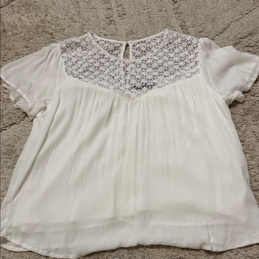 Abercrombie White Lace Blouse
